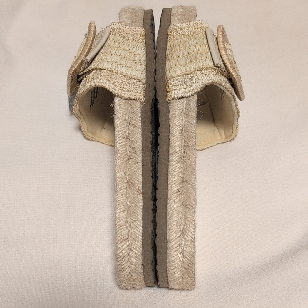 Haute Hippie Nyssa Boho Raffia Woven Slide Sandals Size 7.5 - Picture 7 of 11